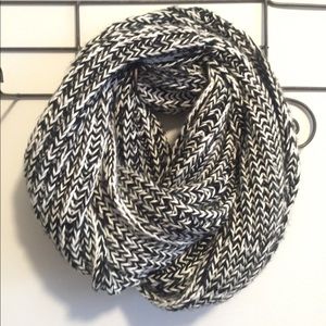 Salt and pepper infinity scarf